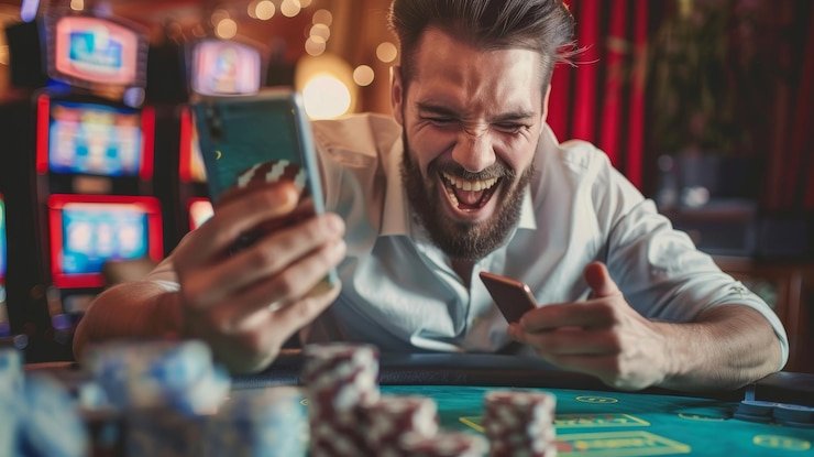 Tiga dadu dalam wadah Sic Bo siap dibuka
